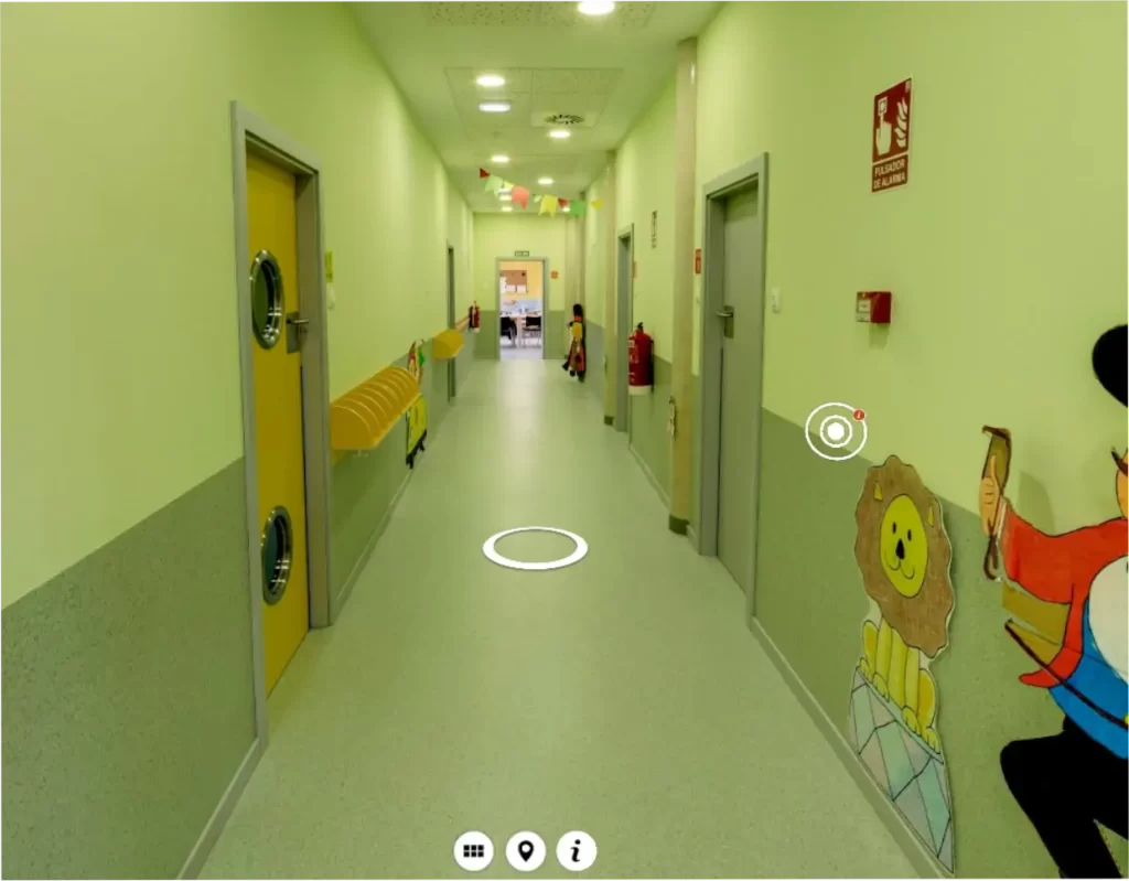 visita virtual centro de educacion infantil san jorge en zaragoza pasillo