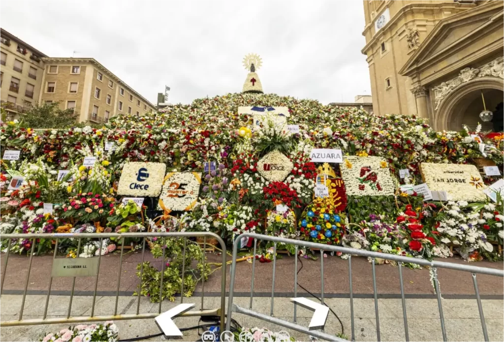 visita virtual de la ofrenda de flores en zaragoza