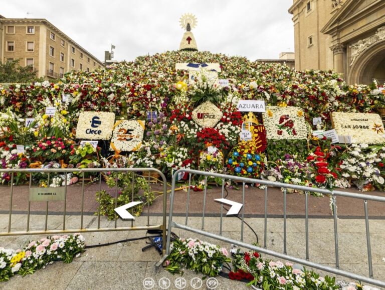 zaragoza fotografia ofrenda de flores el pilar