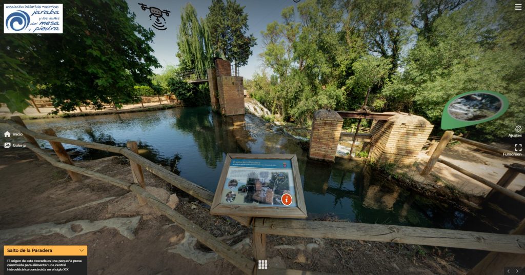 vista 360 del salto de la paradera en ibdes